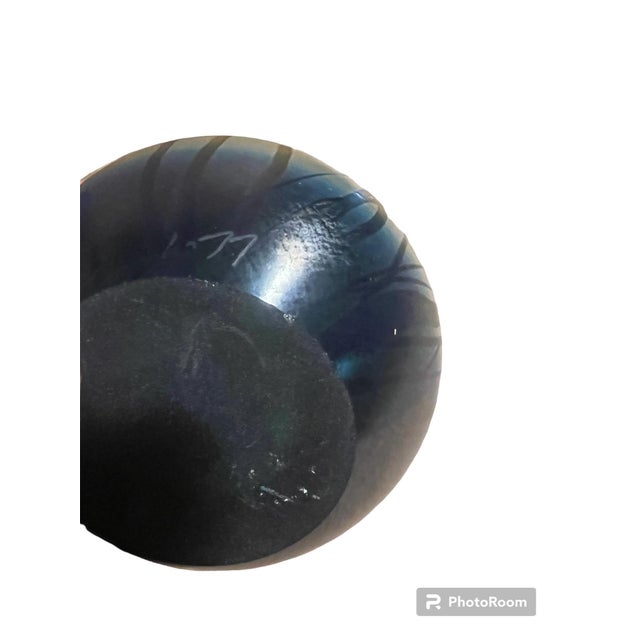 Gold Late 20th Century Craig Zweifel Art Glass Iridescent Gold and Red Paperweight Vines and Berrys For Sale - Image 8 of 11