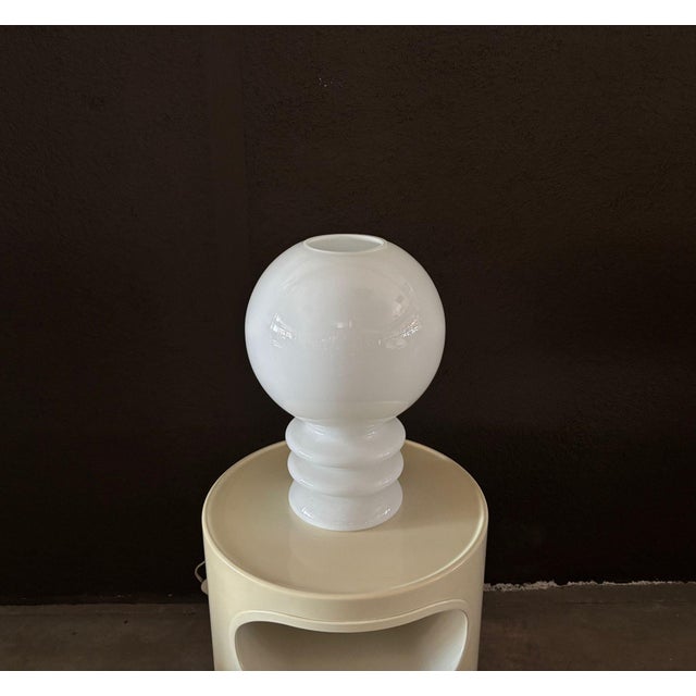 Mid-Century Modern Vintage Glass Table Lamp by Herbert Proft for Glashütte Limburg, Germany, 1970s For Sale - Image 3 of 9