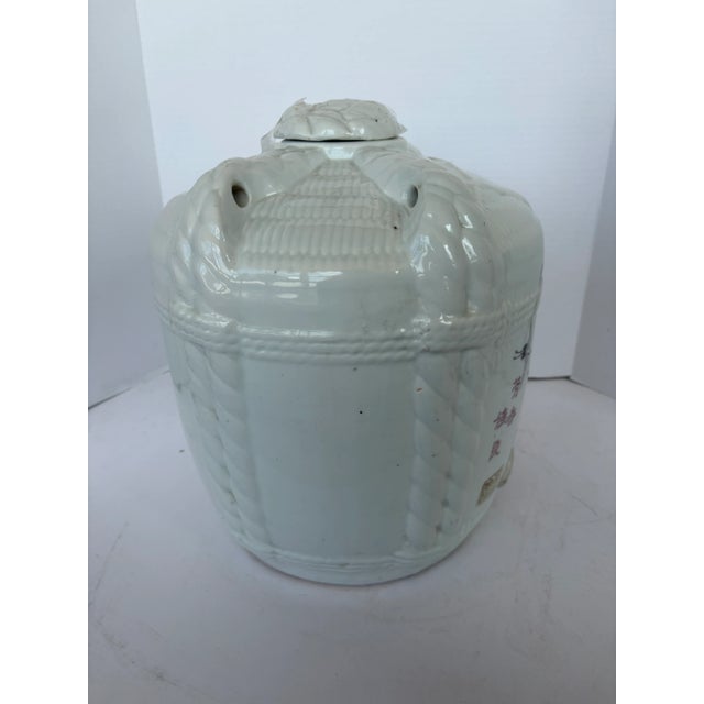 Large Glazed Ceramic Sake Jug For Sale - Image 4 of 6