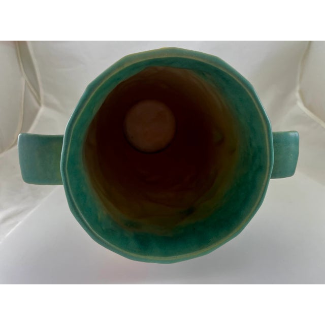Mid 20th Century Roseville Clematis 2 Handle Vase For Sale In New York - Image 6 of 7