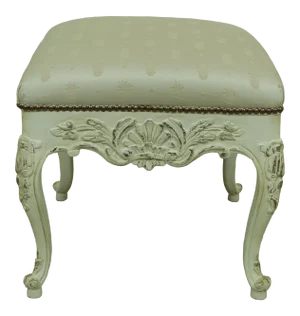 French Style Square Paint Decorated Ottoman or Stool