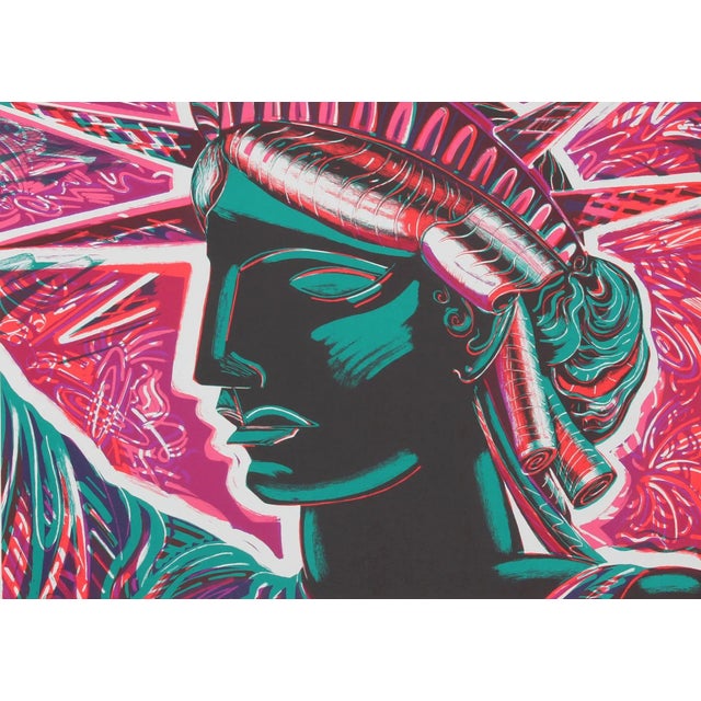 Ms. Liberty Frances Myers Year: 1986 Size: 41.5 in. x 29.5 in. Medium: Silkscreen, signed and numbered in pencil Edition: 400