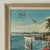 Mid-Century Modern Vintage Painting of a Tropical Boat Dock For Sale - Image 3 of 9