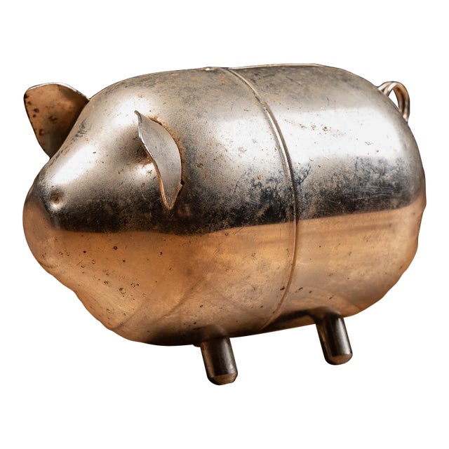 Vintage Cast Metal Piggy Bank For Sale