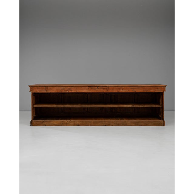 1900s French Provincial Carved Wooden Shop Counter For Sale - Image 9 of 18
