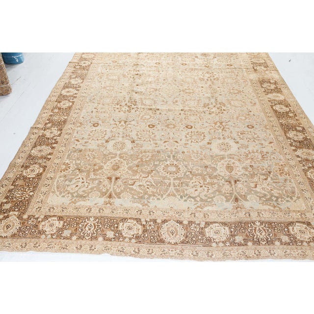 Authentic Persian Tabriz Handmade Wool Rug For Sale - Image 10 of 10