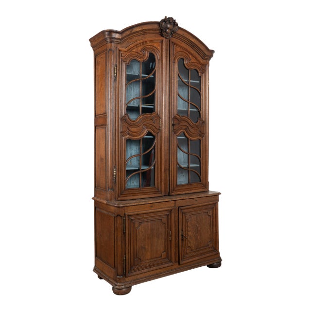 Late 18th Century French Oak Deux Corp Display Cabinet For Sale