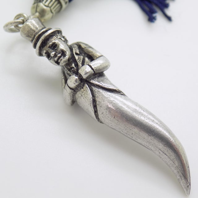 Italian Vintage Italian Handmade Genuine Silver Neapolitan Hunchback Good Luck Charm For Sale - Image 3 of 10