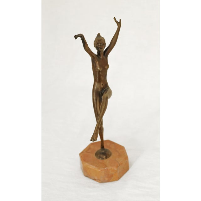 Josef Lorenzl, Bronze Female Nude, 1920s, Bronze and Marble For Sale - Image 3 of 9
