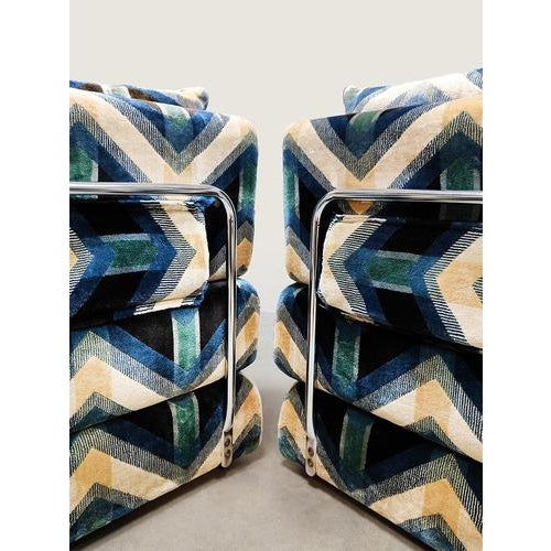 Vintage Daybed with Geometric Pattern, 1970s For Sale - Image 10 of 11