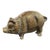 Vintage Solid Brass Pig Figurine 192g Heavy Detailed Farm Animal Sculpture Patina For Sale