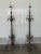 Large Vintage Wrought Iron Mizner / Palm Beach Style Floor Lamps - A Pair sold as found previously owned showing normal...