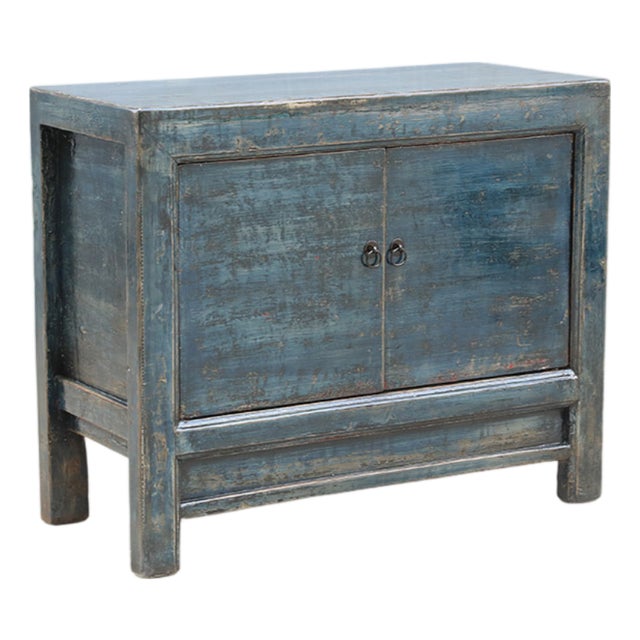 Vintage Chinese Painted Hall Cabinet For Sale