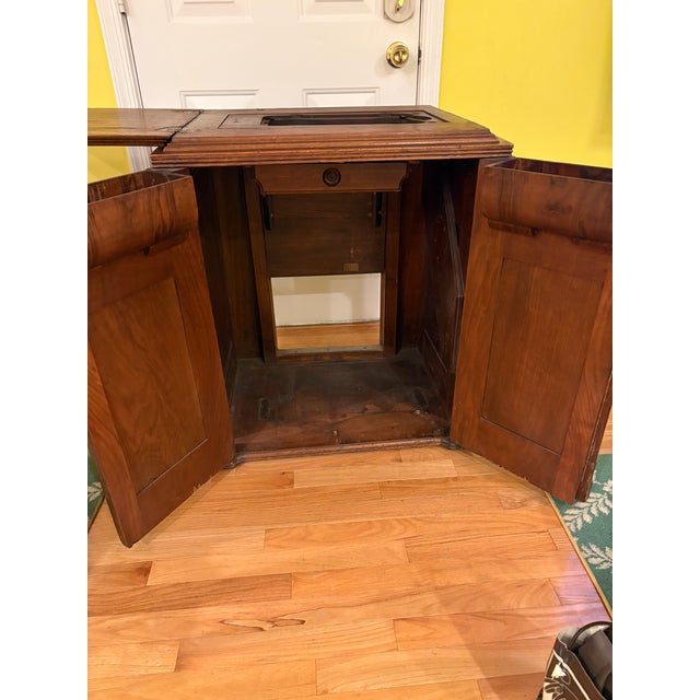 Victorian Beautiful Victorian Antique Sewing Machine Cabinet For Sale - Image 3 of 8
