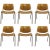 Brown Model Nr 106 Chairs by Giancarlo Piretti for Lumi, Italy 1970s, Set of 6 For Sale - Image 8 of 8