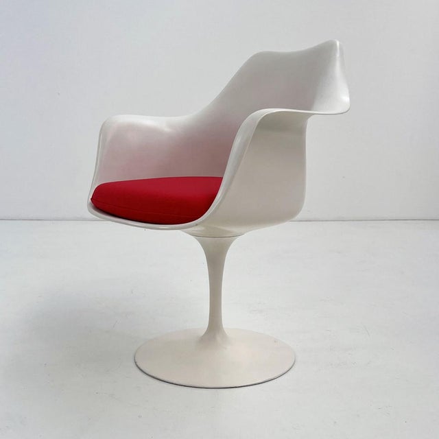 Red Swivel Tulip Armchair by Eero Saarinen for Knoll, 1970s For Sale - Image 8 of 12