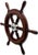 Chrome Fine Vintage Hand Made Large 25 Inch Authentic Mahogany & Rhodium Plated Brass Yacht - Ships Wheel - Mid 1900s For Sale - Image 8 of 18