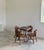(4) Brutalist Oak Chairs Chalet-Style (After Puydt) + Steel Tolix Game Table, Set of 5 Pieces For Sale - Image 9 of 12