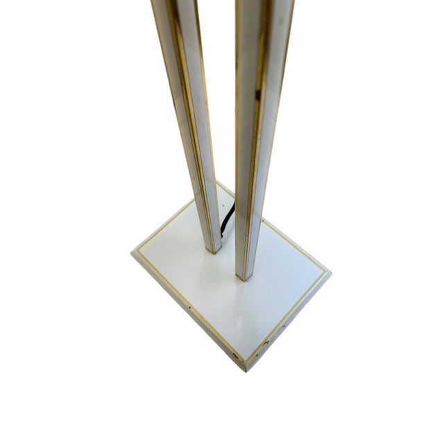 Metal Floor Lamp in Brass and White Metal by Fratelli Martini, Italy, 1970s For Sale - Image 7 of 13