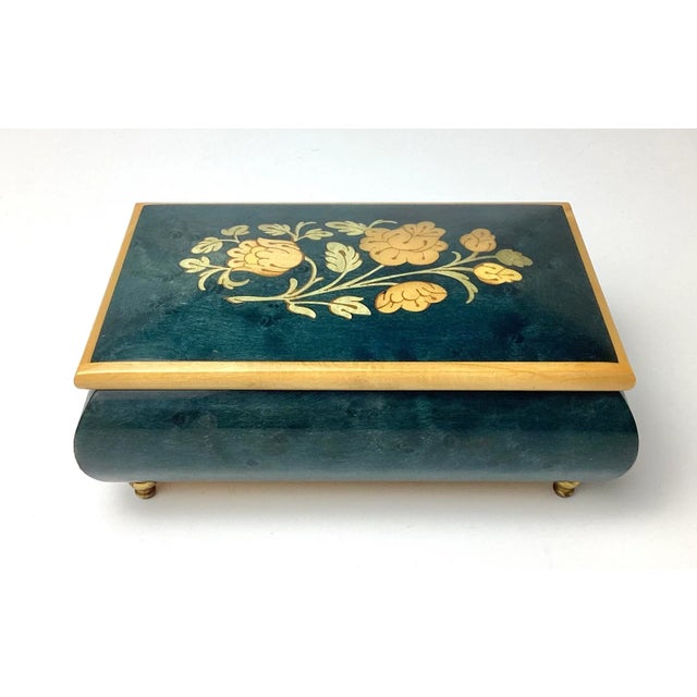 1990s Vintage Swiss Reuge Jewelry Music Box, Anniversary Song For Sale - Image 5 of 5