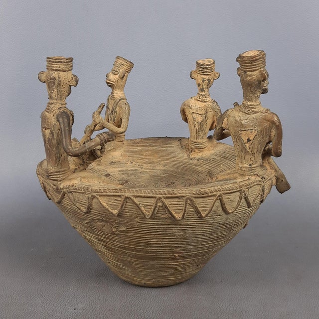 African Bronze Boat Sculpture, Early 1900s For Sale - Image 4 of 13