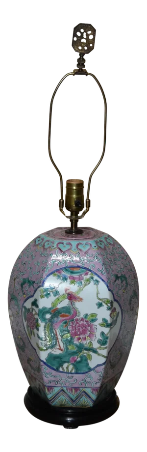 Nyonya Phoenix Octagonal Ginger Jar Lamp