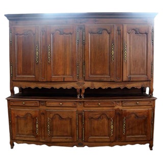 Antique French Oak and Wood Buffet For Sale