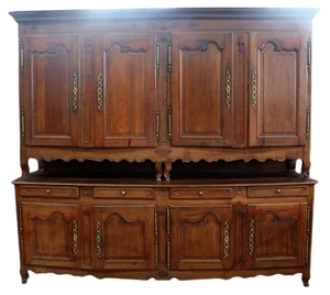 Antique French Oak and Wood Buffet
