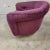 Postmodern Preview Furniture Postmodern Burgundy Wide Whale Swivel Chair For Sale - Image 3 of 12