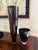 Black Pair of 1970s Theresienthal Black and Gold Art Glass Vases, Attributed For Sale - Image 8 of 14