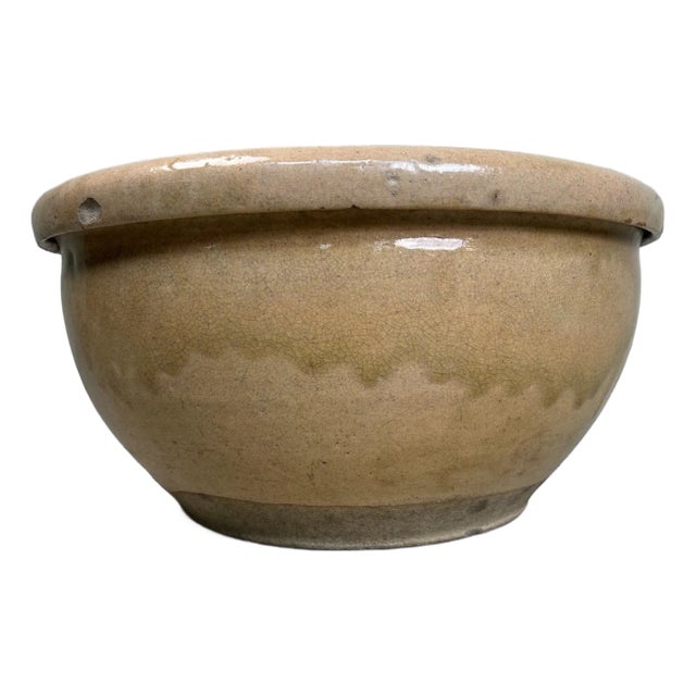 Meiji Earthenware Mingei Bowl, Japan, 1890s For Sale