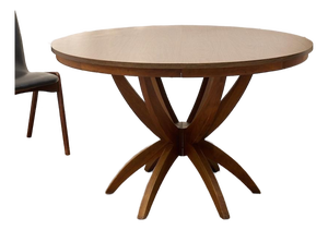 Vintage Formica Top Dining Table With Sculptural Wood Base Styled After Walter Wabash
