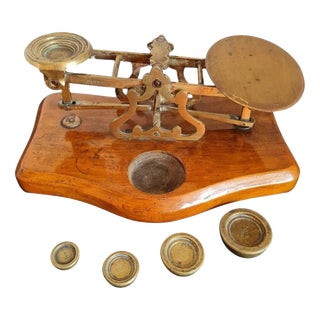 Brass-Mounted Postal Scales from Sampson Mordan & Co., 1900s For Sale