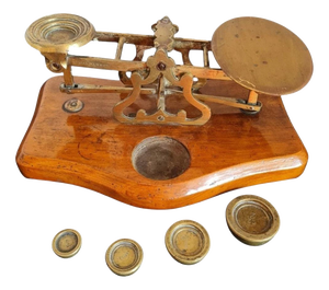 Brass-Mounted Postal Scales from Sampson Mordan & Co., 1900s