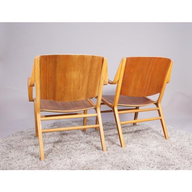 Early 21st Century Ax Armchairs in Teak and Beech by Peter Hvidt & Orla Mølgaard for Fritz Hansen, Denmark, 1950s, Set of 2 For Sale - Image 5 of 12