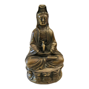 Vintage Bronze Crowned Goddess Quan Yin