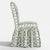 Not Yet Made - Made To Order Ruffle Camel Back Dining Chair in Linny Ikat Sage For Sale - Image 5 of 7