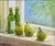 English Giclee Print “Tiny Bottles and Pears” Watercolor Painting For Sale - Image 3 of 12