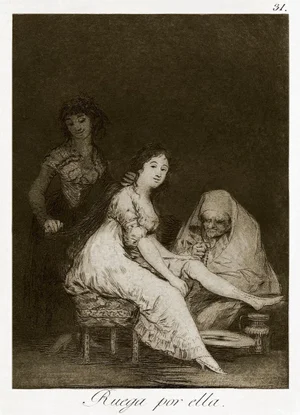 Ruega por Ella - Origina Etching by Francisco Goya - 1868 1868