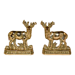 Late 19th Century Stag Mantle Decorations- a Pair