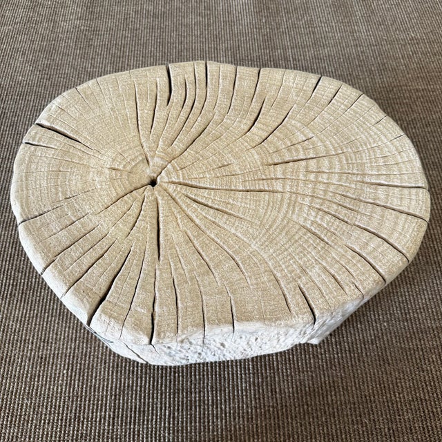 Beige Vintage Reclaimed Elm Stump Side Table 61626a For Sale - Image 8 of 8