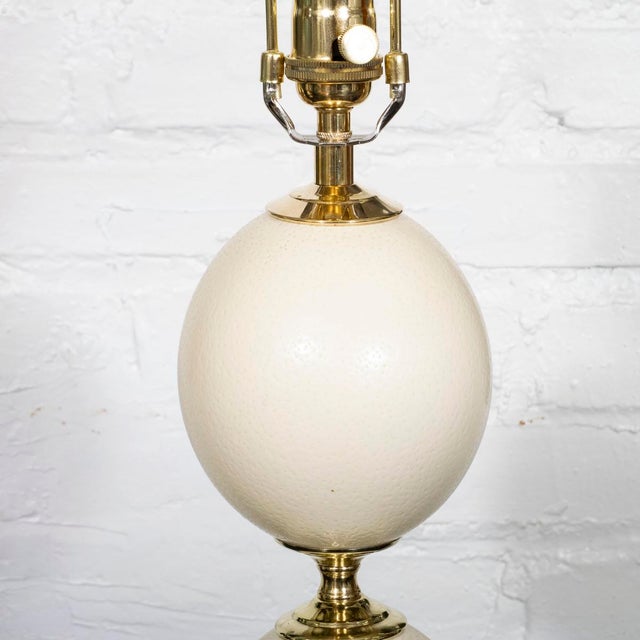 2000 - 2009 Pair of ostrich egg lamps in the style of Crespi For Sale - Image 5 of 8