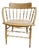 Antique Stripped Oak Smokers Bow Chair, 1890s For Sale