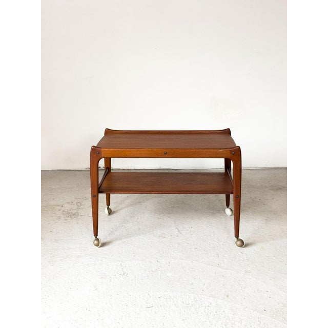 1960s Modern Danish Teak Drinks Trolley attributed to Johannes Andersen, 1960s For Sale - Image 5 of 11