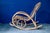 1960s Rocking Chair in Natural Rattan and Bamboo, 1960s For Sale - Image 5 of 11