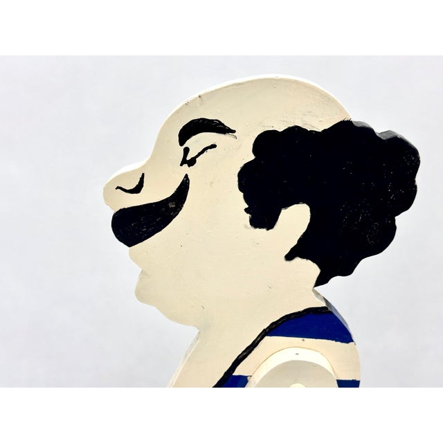 Art Deco Style Swimmer Standing Butler with Serving Tray, 1950s For Sale - Image 4 of 14