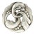 Mid-Century Sterling Georg Jensen #20 Floral Brooch For Sale