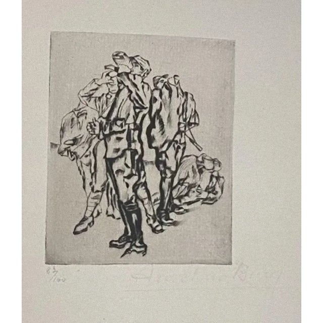 Anselmo Bucci, Military, Etching, 1917 For Sale - Image 3 of 3