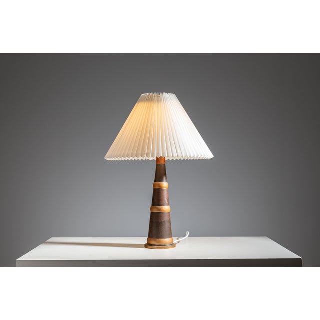 Scandinavian Tapered Copper and Brass Table Lamp, 1960s For Sale - Image 4 of 15