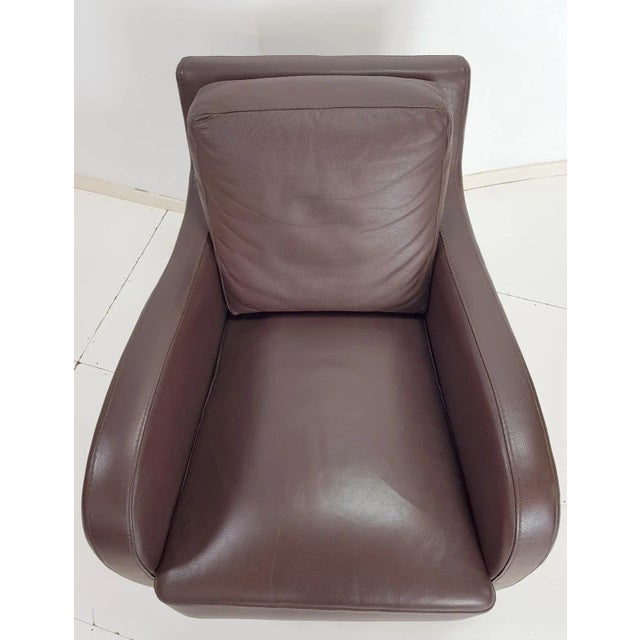 Italian Modern Brown Leather Armchair from Musa Design, 2000s For Sale - Image 12 of 14